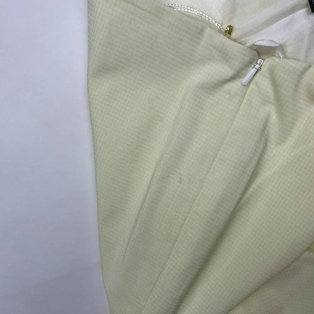 Worth Equestrian Pants Zip Closure Lined Flat Front Yellow Trousers Women 4 NWT‎